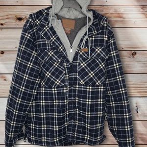mens mountain ridge flannel sherpa lined